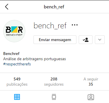 Social networks for the Benchref online platform